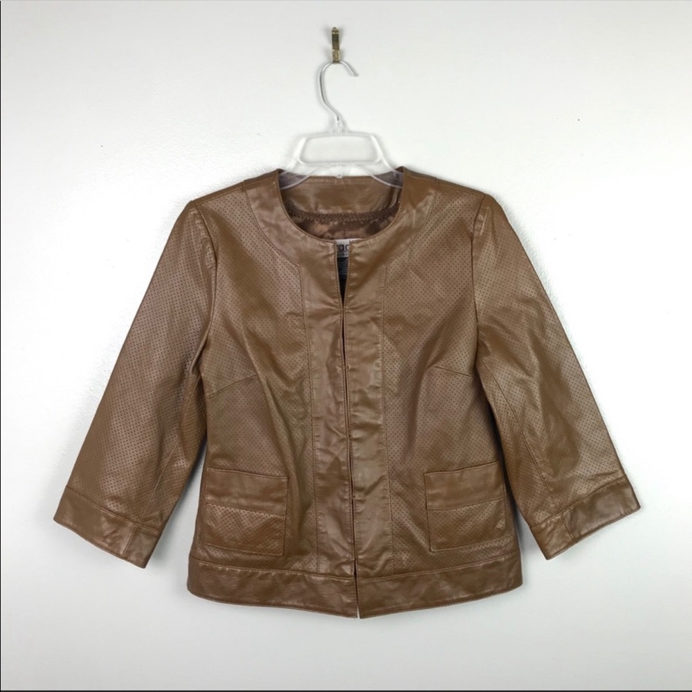 Bradley Bayou | Leather Jacket Cropped Brown XS